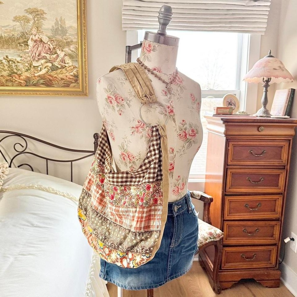 boho patchwork shoulder bag - image 1